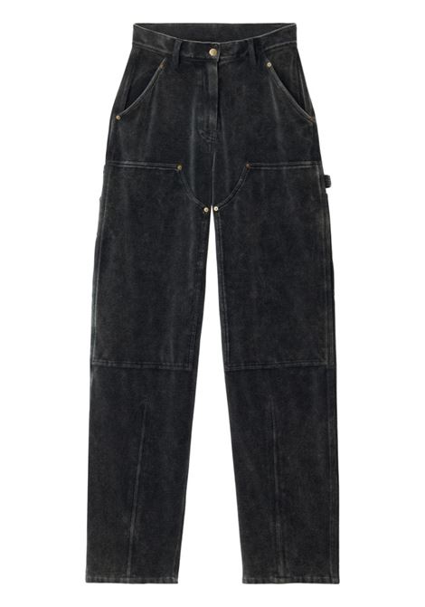 Black velour high-waisted trousers Alexander Wang - women